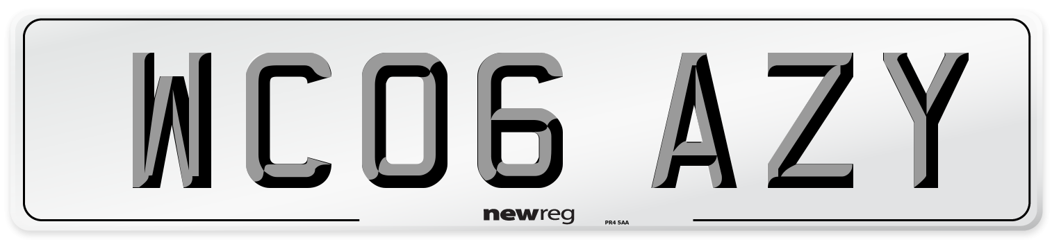 WC06 AZY Number Plate from New Reg